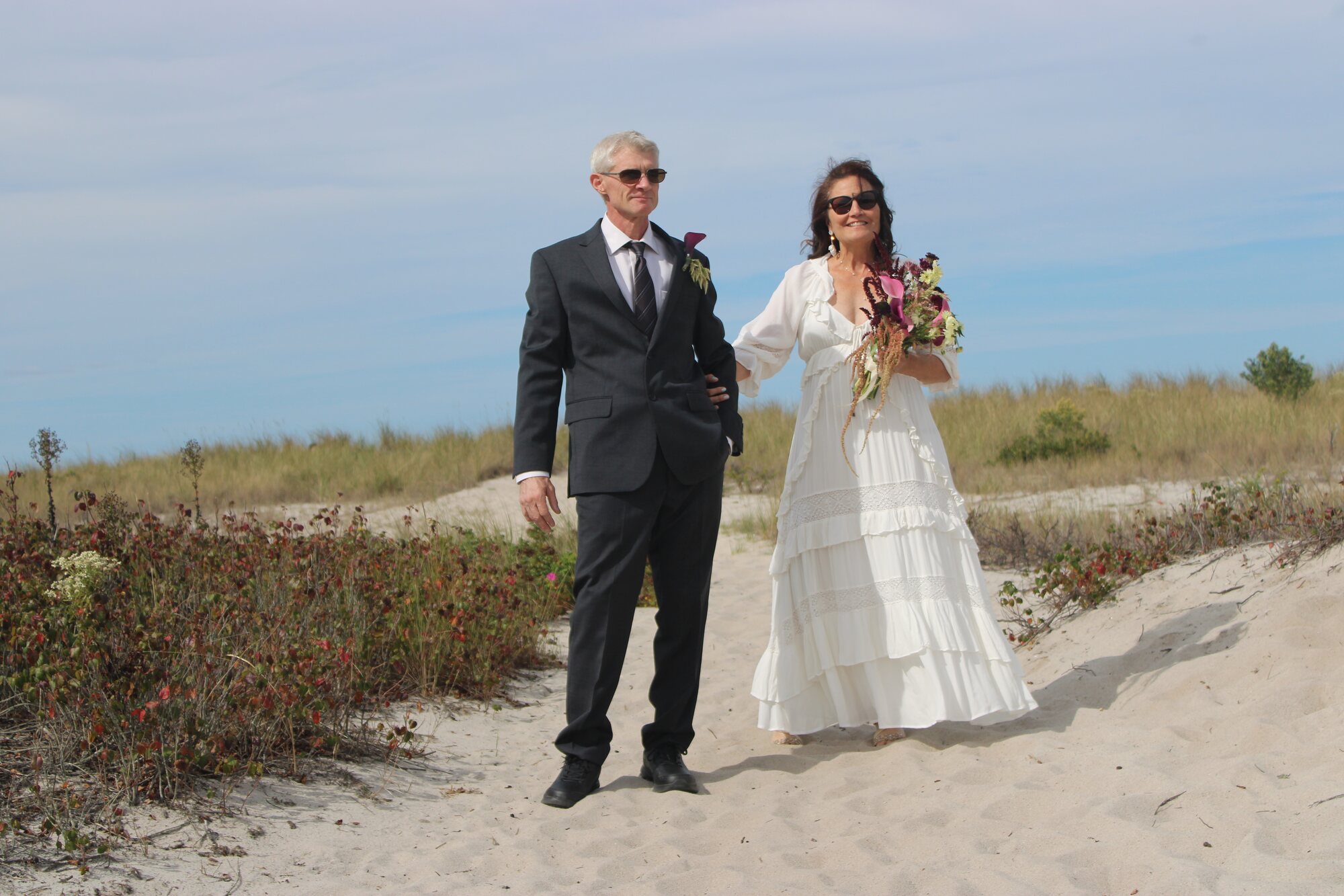 Dan and Coco on their wedding day